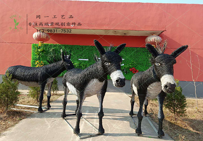 稻草工艺品动物驴