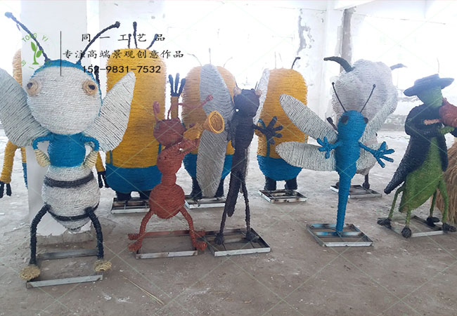 稻草工艺品昆虫造型