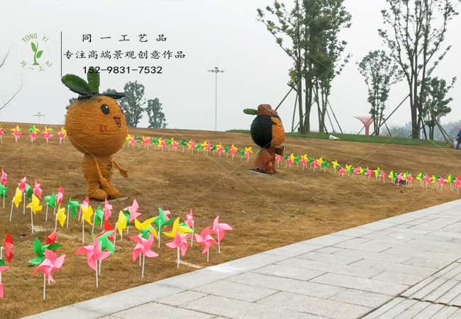 稻草工艺品橙子造型