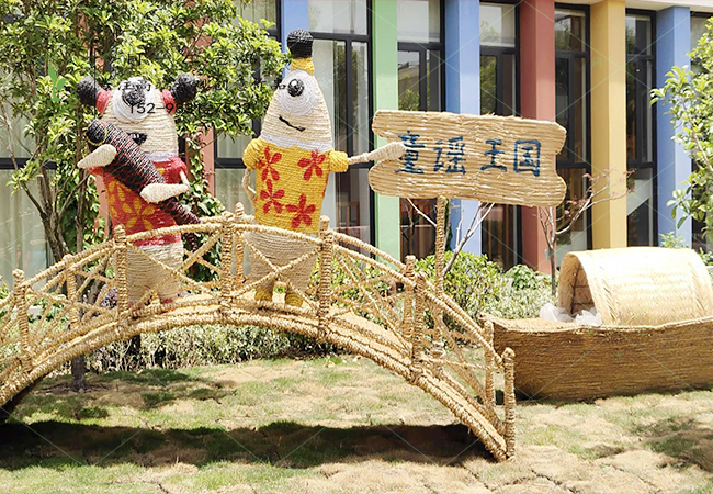 稻草工艺品卡通系列童谣王国