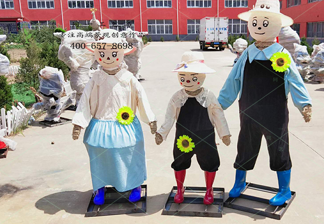 稻草工艺品草雕创意稻草人