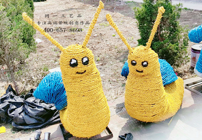 稻草工艺品蜗牛造型